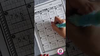 🍍Subtraction 3 digit by 1 digit practice nataliestudio mathworksheet mathactivities worksheet [upl. by Ahsenroc476]