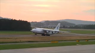 AMAZING LOW TAKE OFF Russian Federation Air Force Antonov124 at ZürichKloten [upl. by Ardnot]