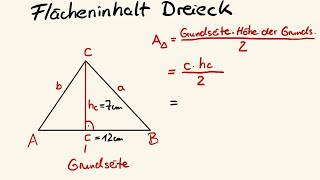 Flächeninhalt für Dreieck [upl. by Letnom310]