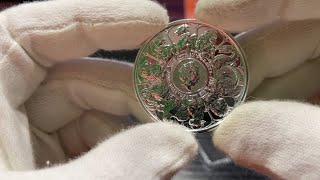 2021 British Queen’s Beast Collection 2 Ounce Silver Coin Review [upl. by Viki328]