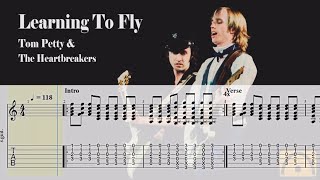 Learning To Fly  Tom Petty And The Heartbreakers  Backing Track  Guitar Tab [upl. by Pasia371]