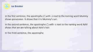 Chapter 4 Use of Apostrophe  English Grammar Class 2  By Blueprint Digital [upl. by Ferreby173]