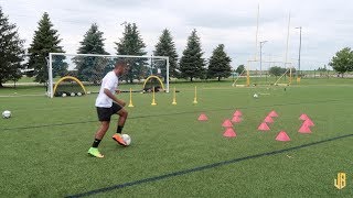 High Intensity Soccer Drills  Training Session With a Subscriber [upl. by Dnumde211]