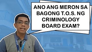 ANO ANG MERON SA BAGONG TOS NG CRIMINOLOGY BOARD EXAM  Criminology Talks [upl. by Zampardi]