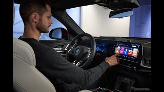 BMW「OS85」と「OS9」搭載車、車載ディスプレイで映像コンテンツが視聴可能に…CES 2024 [upl. by Ivets593]