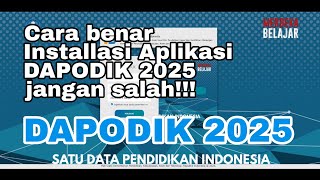 INSTALL DAPODIK 2025 SECARA BENAR [upl. by Ynot]