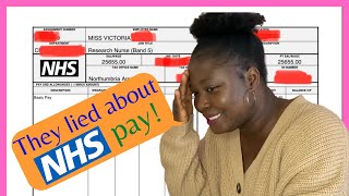 So this is How much NHS pays a Band 5 Research Nurse in the United Kingdom 😱 NHS Payslip Explained [upl. by Kerin]