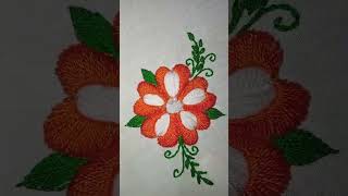 Beautiful Easy Embroidery Designs Flowers  flower embroidery  Beginners embroidery [upl. by Tiffa]