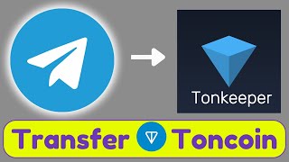 How to Transfer Toncoin TON from Telegram Wallet to Tonkeeper Wallet [upl. by Omolhs]