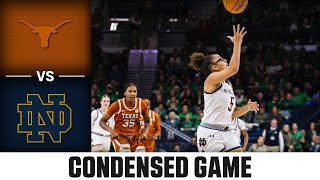 Texas vs Notre Dame Condensed Game  202425 ACC Womens Basketball [upl. by Gnart]