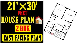 21 x 30 East Facing House Plan  2 Bhk House Design  21x30 Ghae Ka Naksha  Build My Home [upl. by Ailatan]