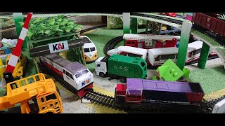 Double Flatbed Trailer Truck vs Speedbumps Train vs Cars BeamngDrive  Flatbed Trailer [upl. by Attirb]