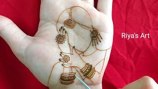 simple dulhan mehndi design  karwa chauth special mehndi design  easy bridal mehndi [upl. by Naras]