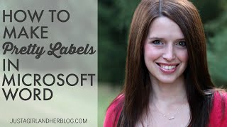 How to Make Pretty Labels in Microsoft Word [upl. by Luella]