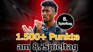 1500 Punkte am 8 Spieltag  Kickbase Bundesliga Spieltags Preview I Kickbaseking [upl. by Etteniuq]