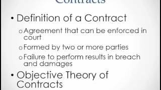 Business Law Introduction to Contracts [upl. by Randolf440]