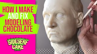 HOW TO MAKE and fix MODELING CHOCOLATE  Beginner Tutorial [upl. by Laucsap367]