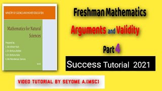 Logical propositions Unit 1 part 4Argument and Validity  Freshman mathematics course math 1011 [upl. by Amabelle]