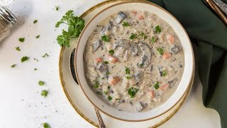 🍲 How to Make Barley Soup or Mushroom Soup and Milk souprecipe barleysoup [upl. by Valery210]