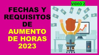 Soy Docente FECHAS Y REQUISITOS DE AUMENTO DE HORAS 2023 [upl. by Cordula]