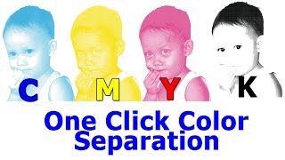 ONE CLICK CMYK COLOR SEPARATION USING ADOBE PHOTOSHOP  SILKSCREEN PRINTING TUTORIALS [upl. by Melanie]