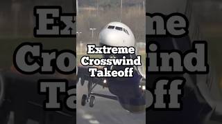 Extreme Crosswind Takeoff Knots Unknown aviation airplane flight [upl. by Nahseez]