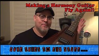 Upgrading Pickups and Electronics in a Harmony Flying V [upl. by Llemert576]