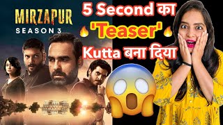 Mirzapur 3 Teaser REVIEW  Deeksha Sharma [upl. by Nosnek754]