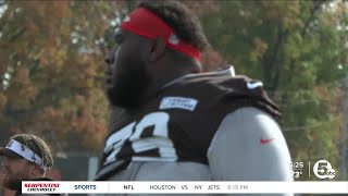 How Dawand Jones fared his first time playing left tackle in the NFL [upl. by Ephraim715]