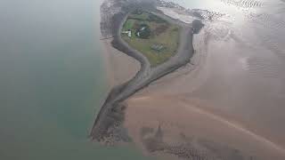 PIEL ISLAND amp WALNEY LIGHTHOUSE FROM ROA ISLAND BARROW IN FURNESS  4K DJI AIR 2S [upl. by Okomot512]