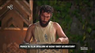 SURVİVOR GARİBAN CUMALİ FRANSAYA GELEN TURİST SAYISINI TAHMİN EDİYOR [upl. by Nodearb]