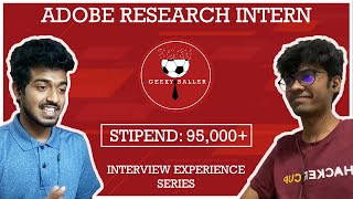 How he cracked ADOBE  Detailed Interview Experience  Research [upl. by Ellon15]