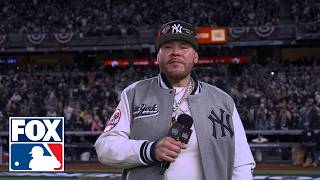 World Series Fat Joe performs All The Way Up ahead of Dodgers vs Yankees Game 3  MLB on FOX [upl. by Eyla865]