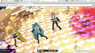 Javascriptライブラリ「jThree」デモ・MMD「千本桜」 [upl. by Cirek]