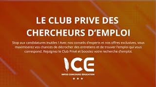 Comment rejoindre le club privé des chercheurs demploi  By Infos Concours Éducation [upl. by Halladba]