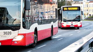 ENJOY BUSY VIEW OF GDANSK PUBLIC TRANSPORT [upl. by Airotal676]