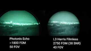 Night Vision GEN 2Echo VS GEN3L3 Filmless Comparison [upl. by Adroj843]