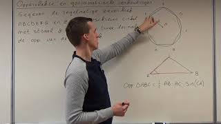 Oppervlakte en goniometrische verhoudingen VWO wiskunde B [upl. by Haskell402]