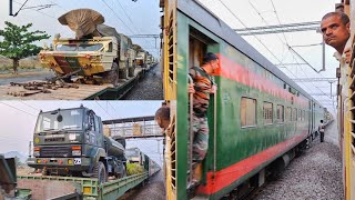 Indian Army Special Train 🇮🇳  Military Train  RORO Service  Indian Railways  Train Videos [upl. by Sabanrab]