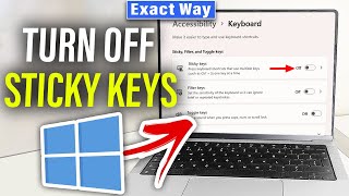 How to turn off sticky keys windows 11 [upl. by Adnwahsat]