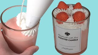 How to Pipe Candle Wax Whipped Soy Wax  Candle Frosting [upl. by Tterej]