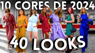 🔴CORES 2024  40 LOOKS COM 10 CORES QUE ESTÃO NA MODA PRIMAVERA VERÃO 2023  2024  Maga Moda [upl. by Mandie]