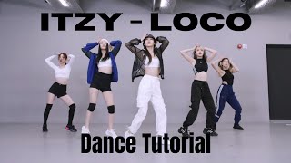 ITZY  LOCO Full Dance Tutorial Mirrored Slow 60 80 100 [upl. by Tdnerb42]