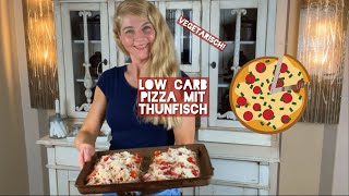 Knusprige low carb Pizza mit Thunfisch und trotzdem vegetarisch [upl. by Calandra]