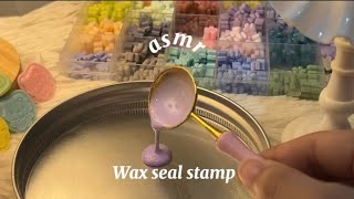 wax seal stamp ☁️ asmr  satisfying  no bgm [upl. by Handel153]