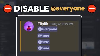 How To Disable everyone on Discord 2024 [upl. by Yer736]