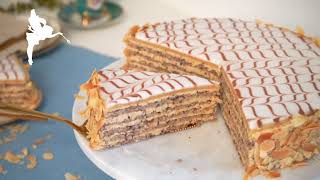 Klassische Esterhazy Torte selber machen  ZARTESTE NUSS CREME TORTE EVER  Kuchenfee [upl. by Artamas]