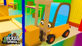 Florence The Forklift Song  KARAOKE  Geckos Garage Songs｜Kids Songs｜Trucks for Kids [upl. by Lehcin]