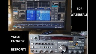 Yaesu FT767GX IF to SDR Waterfall adapter retrofit in old radio [upl. by Annoik]