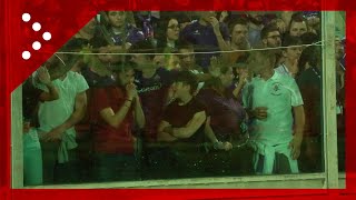 Finale Conference League la partita va ai supplementari le reazioni dei tifosi della Fiorentina [upl. by Nohsal]